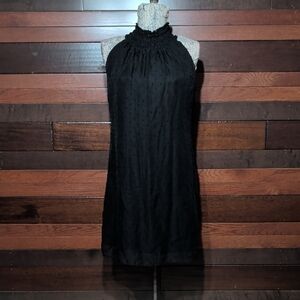 Elle Black Textured Mini Dress